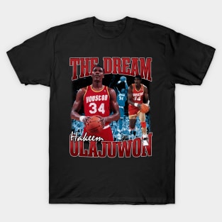 Hakeem Olajuwon The Dream Basketball Legend Signature 80S 90S Bootleg Rap T-Shirt